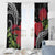 Personalized Mele Kalikimaka Hawaii Window Curtain I'iwi Bird With Ohia Lehua - Black Color