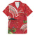 Personalized Mele Kalikimaka Hawaii Family Matching Long Sleeve Bodycon Dress and Hawaiian Shirt I'iwi Bird With Ohia Lehua - Red Color