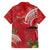 Personalized Mele Kalikimaka Hawaii Family Matching Off Shoulder Maxi Dress and Hawaiian Shirt I'iwi Bird With Ohia Lehua - Red Color