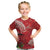 Personalized Mele Kalikimaka Hawaii Kid T Shirt I'iwi Bird With Ohia Lehua - Red Color