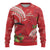 Personalized Mele Kalikimaka Hawaii Ugly Christmas Sweater I'iwi Bird With Ohia Lehua - Red Color