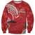 Personalized Mele Kalikimaka Hawaii Sweatshirt I'iwi Bird With Ohia Lehua - Red Color