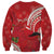 Personalized Mele Kalikimaka Hawaii Sweatshirt I'iwi Bird With Ohia Lehua - Red Color