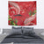 Personalized Mele Kalikimaka Hawaii Tapestry I'iwi Bird With Ohia Lehua - Red Color