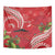 Personalized Mele Kalikimaka Hawaii Tapestry I'iwi Bird With Ohia Lehua - Red Color