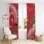 Personalized Mele Kalikimaka Hawaii Window Curtain I'iwi Bird With Ohia Lehua - Red Color