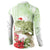 Pastel Green Hawaii Chameleon Christmas Button Sweatshirt Mele Kalikimaka Kakau - Watercolor