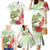 Pastel Green Hawaii Chameleon Christmas Family Matching Mermaid Dress and Hawaiian Shirt Mele Kalikimaka Kakau - Watercolor