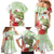 Pastel Green Hawaii Chameleon Christmas Family Matching Mermaid Dress and Hawaiian Shirt Mele Kalikimaka Kakau - Watercolor