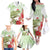 Pastel Green Hawaii Chameleon Christmas Family Matching Off The Shoulder Long Sleeve Dress and Hawaiian Shirt Mele Kalikimaka Kakau - Watercolor