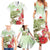 Pastel Green Hawaii Chameleon Christmas Family Matching Summer Maxi Dress and Hawaiian Shirt Mele Kalikimaka Kakau - Watercolor