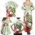 Pastel Green Hawaii Chameleon Christmas Family Matching Summer Maxi Dress and Hawaiian Shirt Mele Kalikimaka Kakau - Watercolor