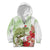 Pastel Green Hawaii Chameleon Christmas Kid Hoodie Mele Kalikimaka Kakau - Watercolor