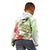 Pastel Green Hawaii Chameleon Christmas Kid Hoodie Mele Kalikimaka Kakau - Watercolor