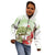 Pastel Green Hawaii Chameleon Christmas Kid Hoodie Mele Kalikimaka Kakau - Watercolor