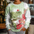 Pastel Green Hawaii Chameleon Christmas Kid Ugly Christmas Sweater Mele Kalikimaka Kakau - Watercolor