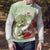 Pastel Green Hawaii Chameleon Christmas Ugly Christmas Sweater Mele Kalikimaka Kakau - Watercolor