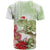 Pastel Green Hawaii Chameleon Christmas T Shirt Mele Kalikimaka Kakau - Watercolor