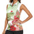 Pastel Green Hawaii Chameleon Christmas Women Sleeveless Polo Shirt Mele Kalikimaka Kakau - Watercolor