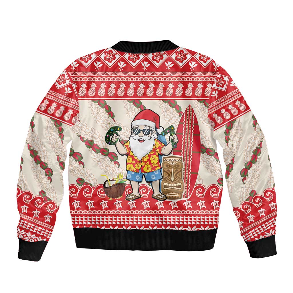 Hawaii Christmas Six Seven Bomber Jacket Mele Kalikimaka Funny Santa 67 Gen Alpha Slang LT14 - Polynesian Pride