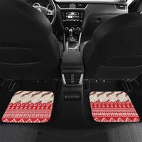 Hawaii Christmas Six Seven Car Mats Mele Kalikimaka Funny Santa 67 Gen Alpha Slang LT14 Set 2pcs - Back Red - Polynesian Pride