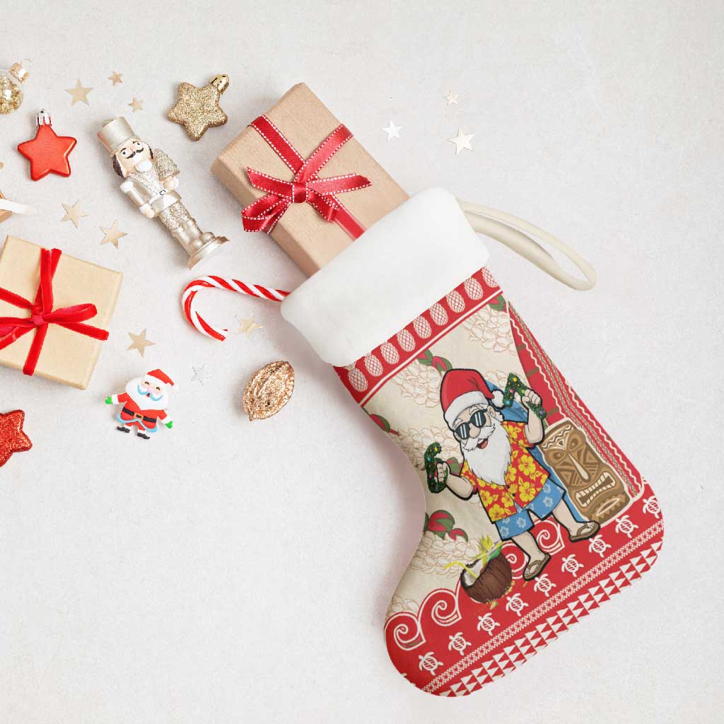 Hawaii Christmas Six Seven Christmas Stocking Mele Kalikimaka Funny Santa 67 Gen Alpha Slang LT14 - Polynesian Pride