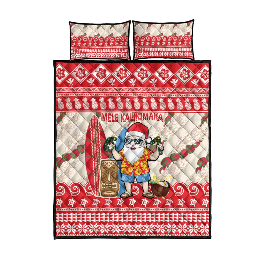 Hawaii Christmas Six Seven Quilt Bed Set Mele Kalikimaka Funny Santa 67 Gen Alpha Slang LT14 - Polynesian Pride