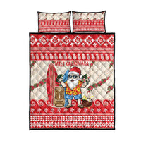 Hawaii Christmas Six Seven Quilt Bed Set Mele Kalikimaka Funny Santa 67 Gen Alpha Slang LT14 - Polynesian Pride