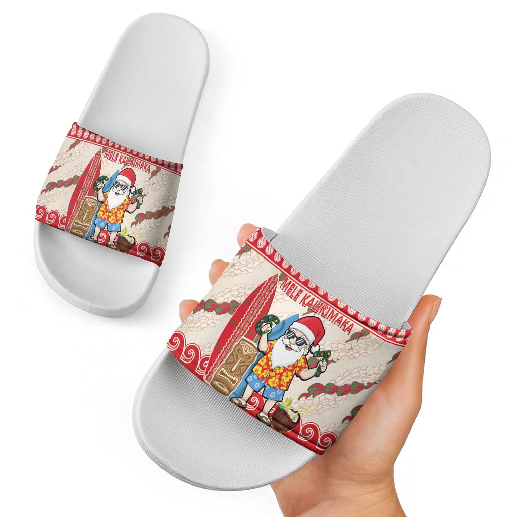 Hawaii Christmas Six Seven Slide Sandals Mele Kalikimaka Funny Santa 67 Gen Alpha Slang LT14 - Polynesian Pride