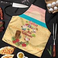 Aloha Hawaii Mele Kalikimaka Apron Beachy Funny Santa Hawaiian Lei LT14 Yellow - Polynesian Pride