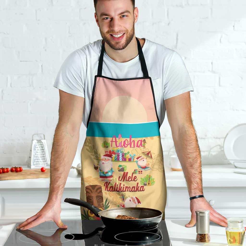 Aloha Hawaii Mele Kalikimaka Apron Beachy Funny Santa Hawaiian Lei LT14 - Polynesian Pride