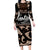 Kia Ora New Zealand Family Matching Long Sleeve Bodycon Dress and Hawaiian Shirt Aotearoa Proud Maori With Silver Fern LT14 Mom's Dress Black - Polynesian Pride