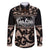 Kia Ora New Zealand Family Matching Off Shoulder Long Sleeve Dress and Hawaiian Shirt Aotearoa Proud Maori With Silver Fern LT14 Dad's Shirt - Long Sleeve Black - Polynesian Pride