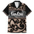 Kia Ora New Zealand Family Matching Short Sleeve Bodycon Dress and Hawaiian Shirt Aotearoa Proud Maori With Silver Fern LT14 Dad's Shirt - Short Sleeve Black - Polynesian Pride