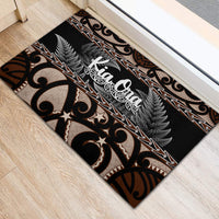 Kia Ora New Zealand Rubber Doormat - Aotearoa Proud Maori With Silver Fern LT14 - Polynesian Pride