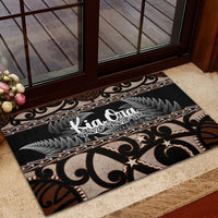 Kia Ora New Zealand Rubber Doormat - Aotearoa Proud Maori With Silver Fern LT14 - Polynesian Pride