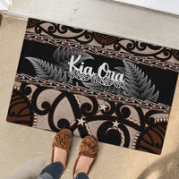 Kia Ora New Zealand Rubber Doormat - Aotearoa Proud Maori With Silver Fern LT14 - Polynesian Pride