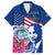 Guam Martin Luther King Jr Day Family Matching Long Sleeve Bodycon Dress and Hawaiian Shirt I Have A Dream Guahan Seal With Bougainvillea LT14 Dad's Shirt - Short Sleeve Blue - Polynesian Pride