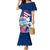 Guam Martin Luther King Jr Day Family Matching Mermaid Dress and Hawaiian Shirt I Have A Dream Guahan Seal With Bougainvillea LT14 Mom's Dress Blue - Polynesian Pride