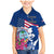 Guam Martin Luther King Jr Day Family Matching Mermaid Dress and Hawaiian Shirt I Have A Dream Guahan Seal With Bougainvillea LT14 Son's Shirt Blue - Polynesian Pride