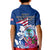 Guam Martin Luther King Jr Day Kid Polo Shirt I Have A Dream Guahan Seal With Bougainvillea LT14 - Polynesian Pride