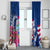 Guam Martin Luther King Jr Day Window Curtain I Have A Dream Guahan Seal With Bougainvillea LT14 - Polynesian Pride