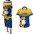 Nauru Independence Day Couples Matching Puletasi Dress and Hawaiian Shirt Repubrikin Naoero Polynesian Pattern LT14 Blue - Polynesian Pride