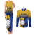 Nauru Independence Day Couples Matching Tank Maxi Dress and Long Sleeve Button Shirt Repubrikin Naoero Polynesian Pattern LT14 Blue - Polynesian Pride