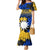 Nauru Independence Day Family Matching Mermaid Dress and Hawaiian Shirt Repubrikin Naoero Polynesian Pattern LT14 Mom's Dress Blue - Polynesian Pride