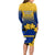 Nauru Independence Day Long Sleeve Bodycon Dress Repubrikin Naoero Polynesian Pattern LT14 - Polynesian Pride