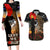 New Zealand ANZAC Day Couples Matching Long Sleeve Bodycon Dress and Hawaiian Shirt Lest We Forget Silver Fern With Camouflage LT14 Black - Polynesian Pride