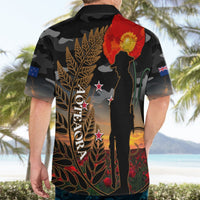 New Zealand ANZAC Day Hawaiian Shirt Lest We Forget Silver Fern With Camouflage LT14 - Polynesian Pride