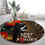 New Zealand ANZAC Day Round Carpet Lest We Forget Silver Fern With Camouflage LT14 - Polynesian Pride