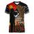 New Zealand ANZAC Day Women V Neck T Shirt Lest We Forget Silver Fern With Camouflage LT14 Female Black - Polynesian Pride